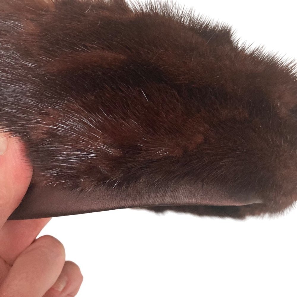 Elegant Brown Fur Beret